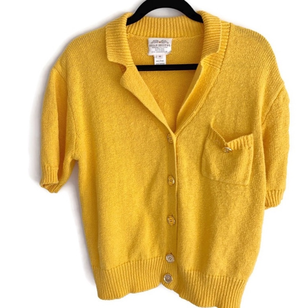 Susan Bristol 90’s yellow cardigan size M